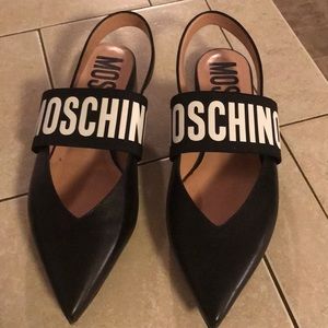 Moschino sling back flats